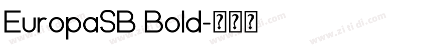 EuropaSB Bold字体转换